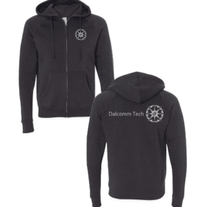 Dalcomm Tech Independent Black Zipper Hoodie
