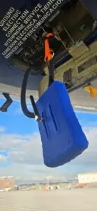 Dalcomm Wireless Gateway hanging from the aircraft belly