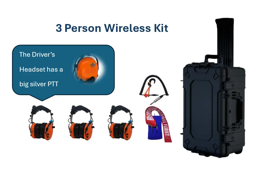 Three person wireless kit