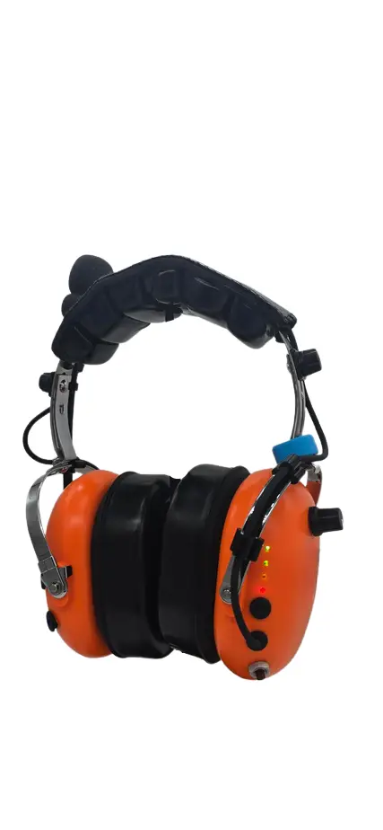 wireless pushback tug driver headset front view