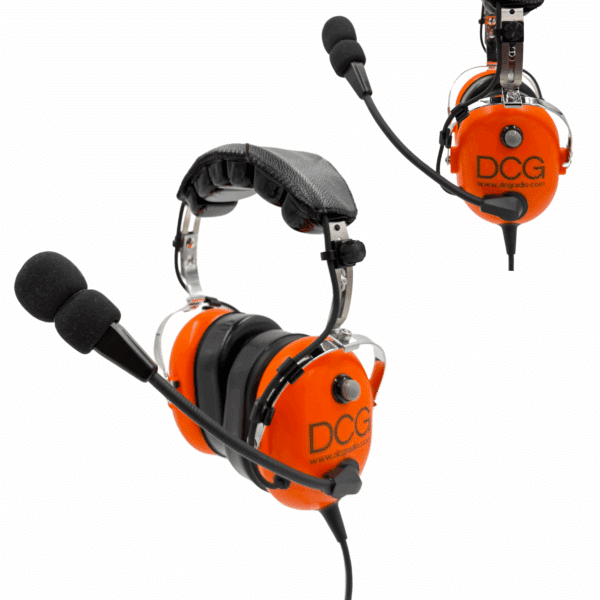 GS5 DCG Safety Orange Headset 30 ft. Coiled Cord