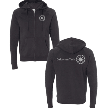 Dalcomm Tech Independent Black Zipper Hoodie